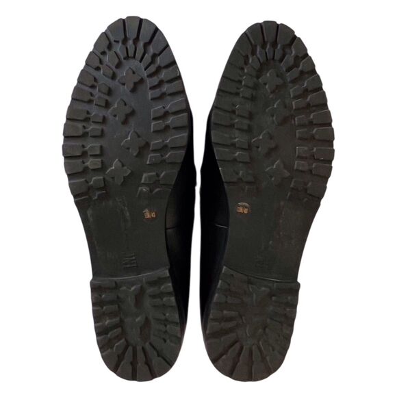 INC Womens Taylyn Black Silver Bit Chain Leather Slip On Loafers Size 11 Medium - Picture 8 of 10